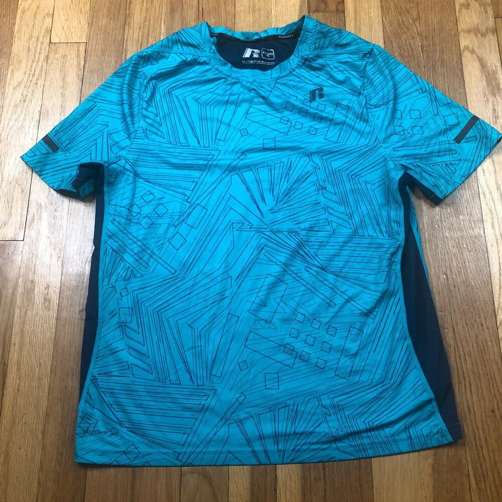 Athletic‎ Shirt Girls XXL 2XL Blue Dri Power Russell Youth